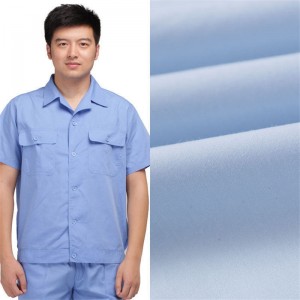 TC65/35 20*20 100*52 Tecido tingido para uniforme e roupa de trabalho 250gsm