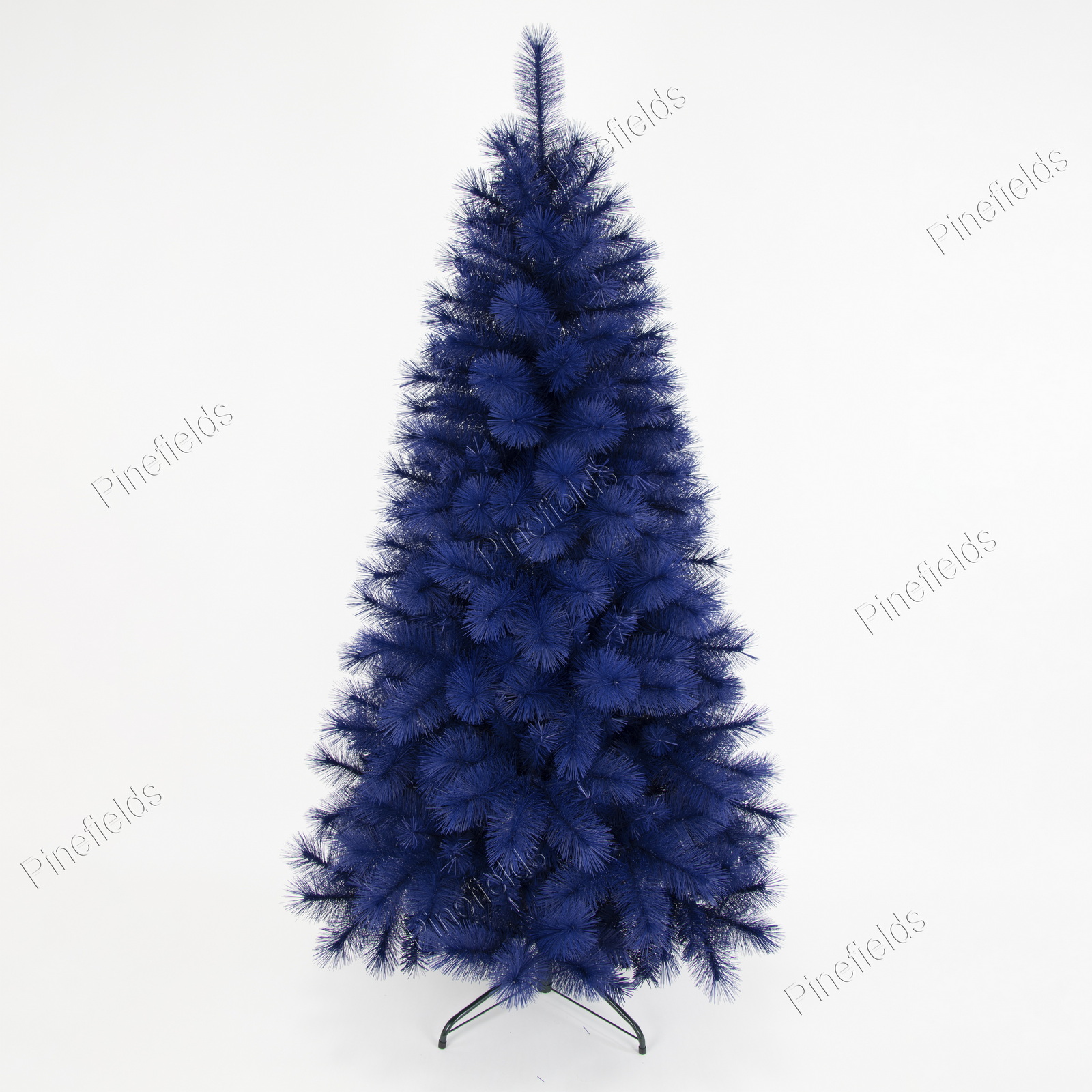 Искусственная рождественская елка, синяя елка, модная елка темно-синего цвета 6 футов, иглы со смешанными кончиками, шарнир, металлическое основание.#ACSZ-72J488GM