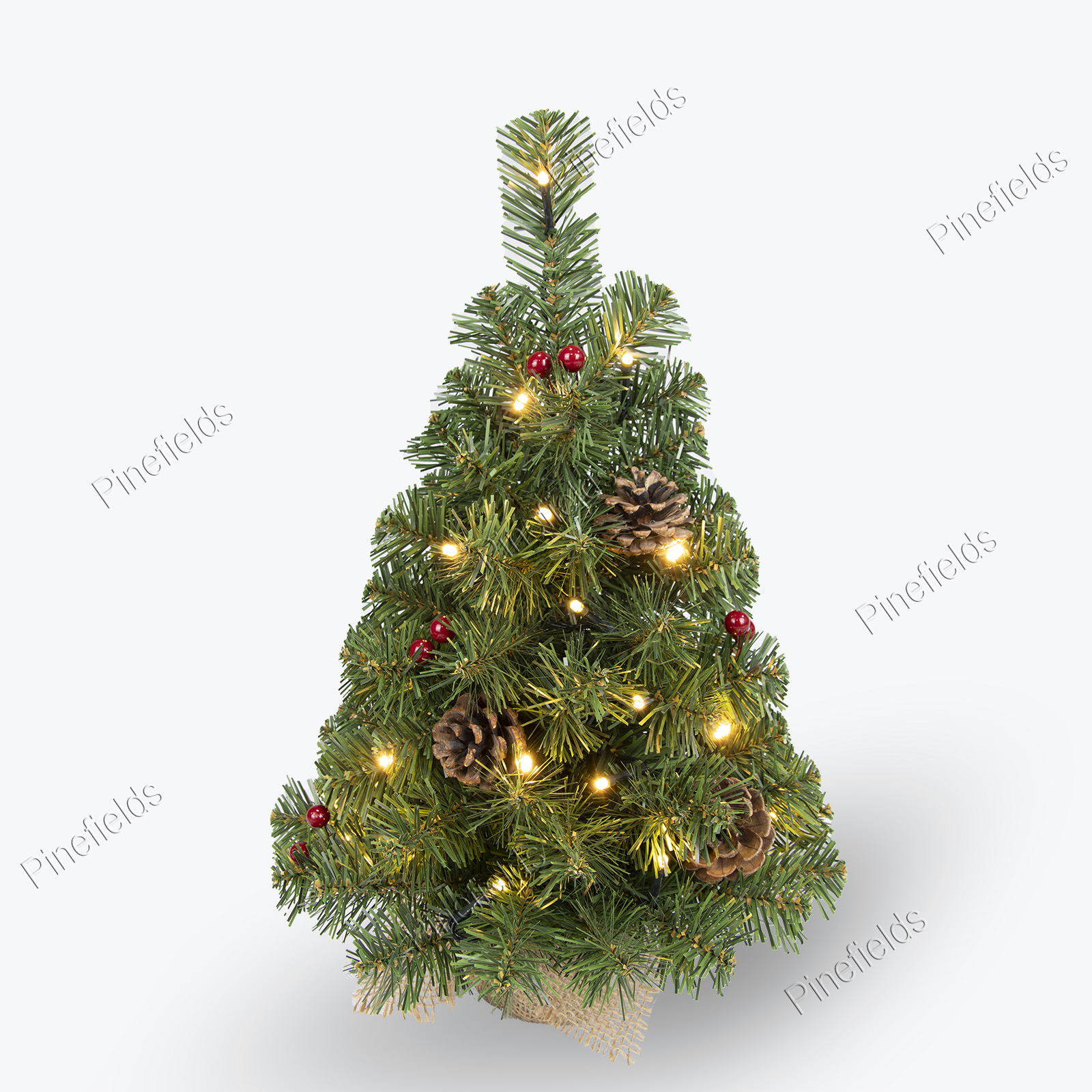 Artificial Christmas Tree, Prelit Christma Tree, Table Top Christmas Tree, PVC Tips,  Wrapped,  Barwrapped Base.#BT-1960G-BC(-20L)