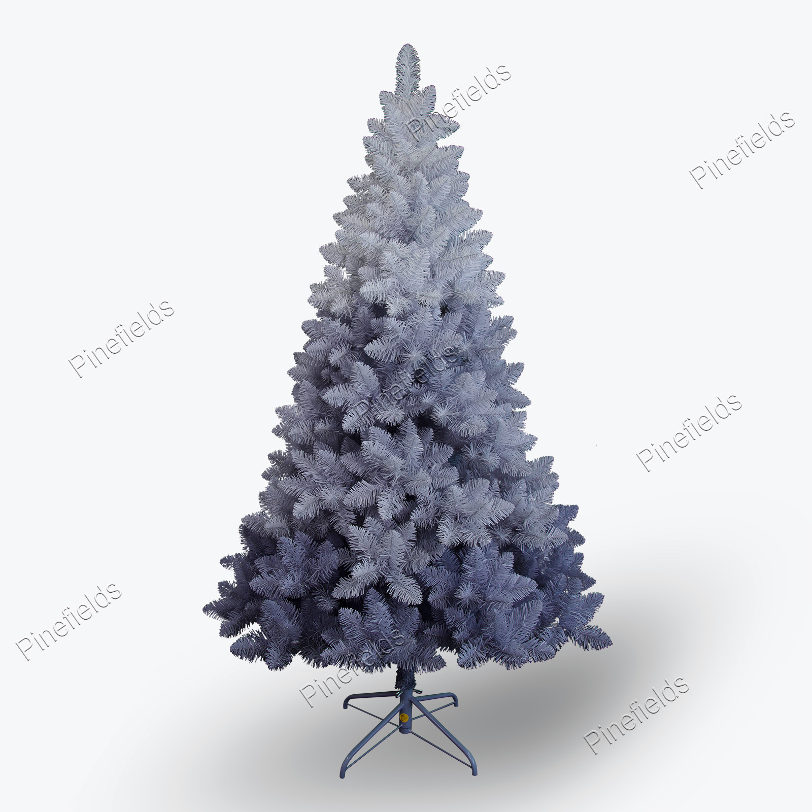 Artificial Christmas Tree, Gradient Color Tree, 6 ft Christmas Tree, PVC Tips,  Wrapped,  Metal Base.#CBSS-72B750M-BH
