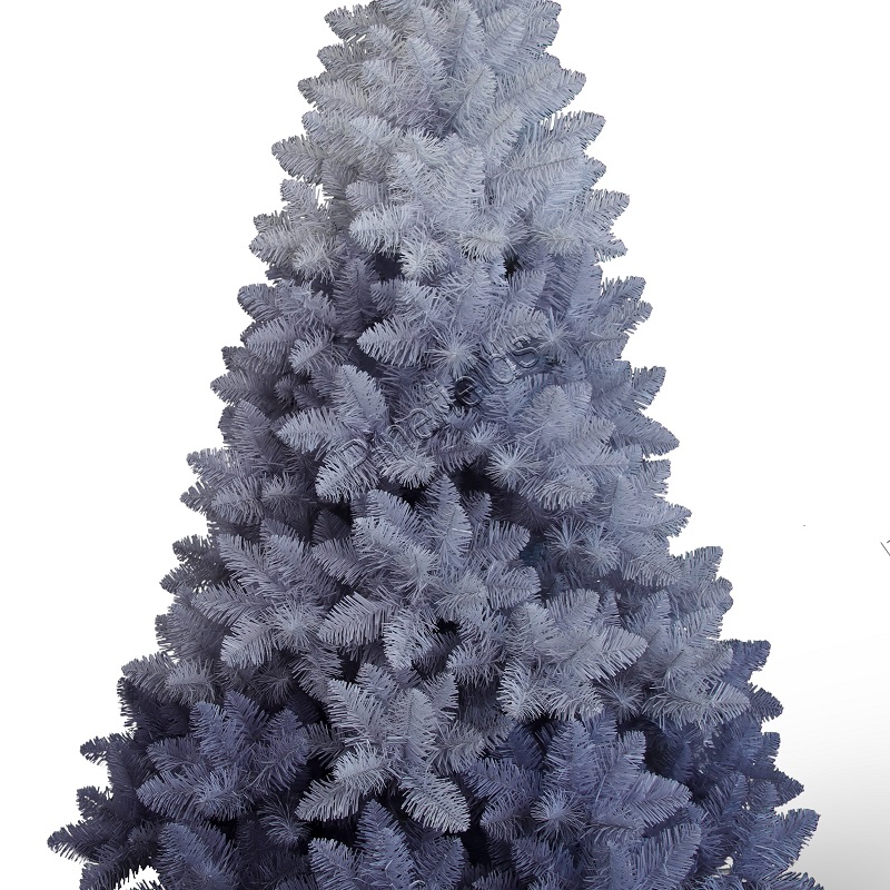 Artificial Christmas Tree, Gradient Color Tree, 6 ft Christmas Tree, PVC Tips,  Wrapped,  Metal Base.#CBSS-72B750M-BH