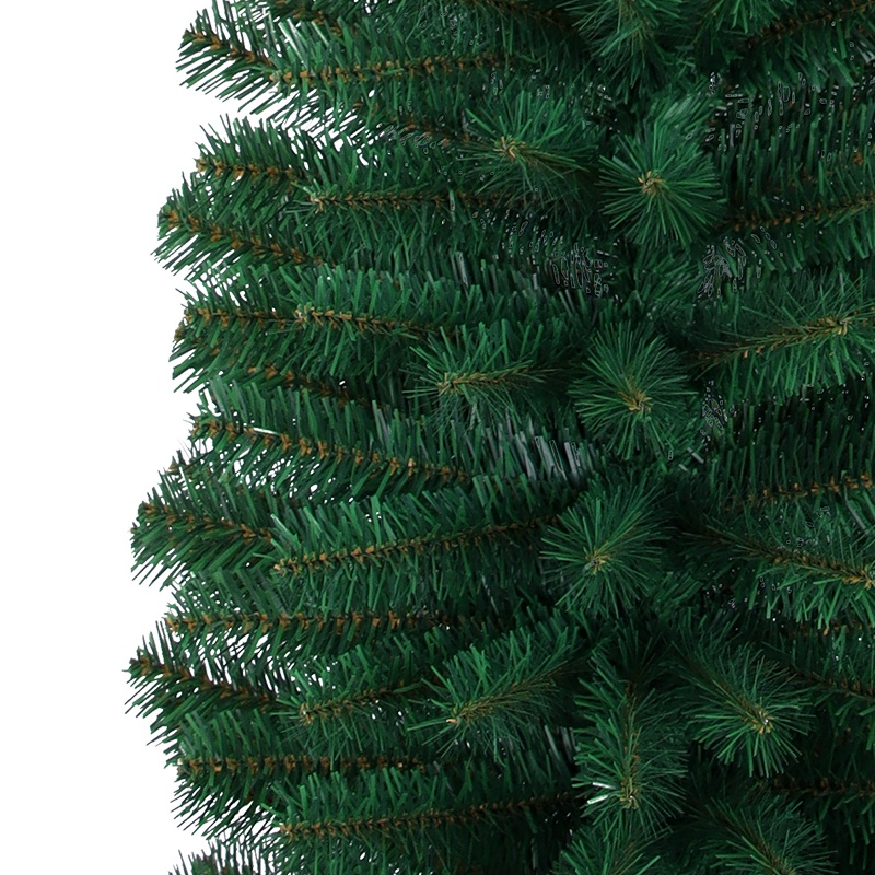 Artificial Christmas Tree, Slim Christmas Tree, 6 ft Christmas Tree, PVC Tips,  Wrapped,  Plastic Base.#DUPVD-72B316G