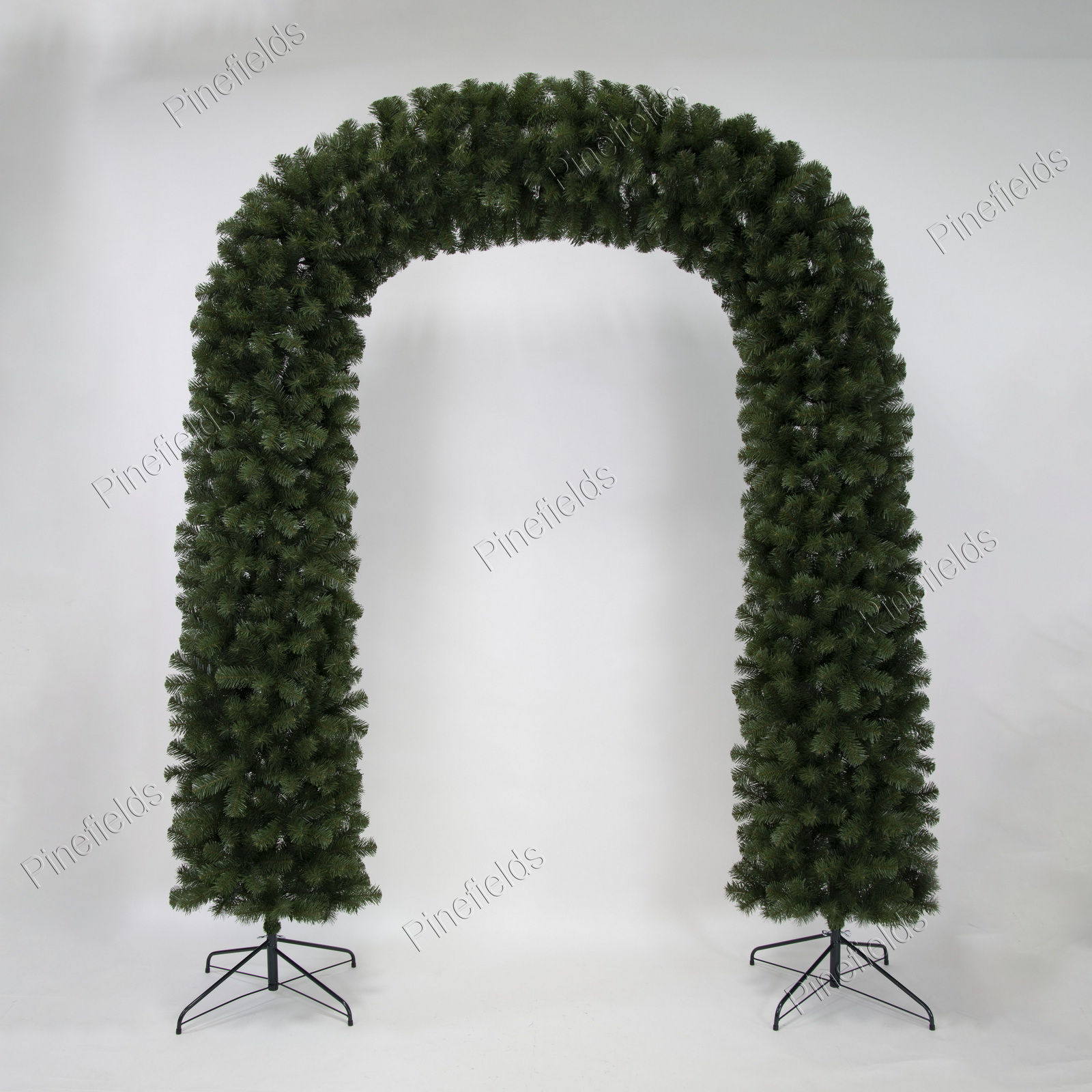 Artificial Christmas Arch, 2.4M Arch, PVC Tips, Wrapped,  Metal Base.#FPA-96B1768GM