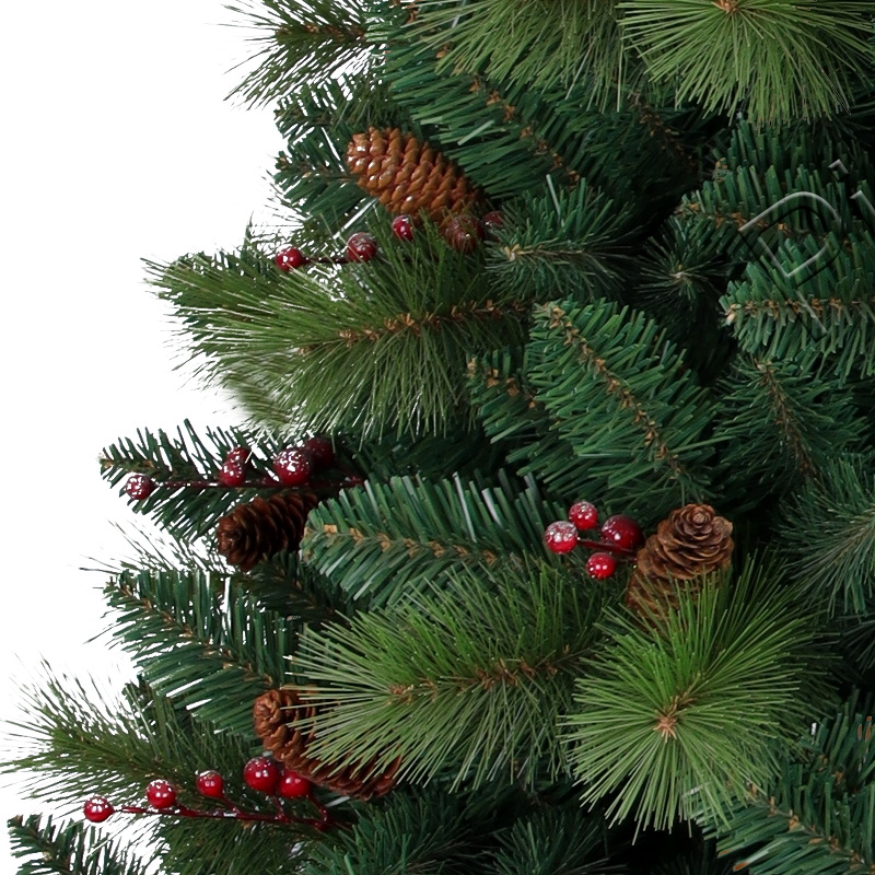 Artificial Christmas Tree, Seasonal Holiday Decoration Tree, 6 ft Christmas Tree, Needle Mixed Tips,  Hinge,  Metal Base.#FWSZ-72J797GM-BC