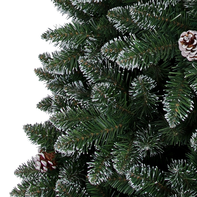 Artificial Christmas Tree, Seasonal Holiday Decoration Tree, 6 ft Christmas Tree, PVC Tips,  Hinge,  Metal Base.#GTPV-72J716GM-ZB