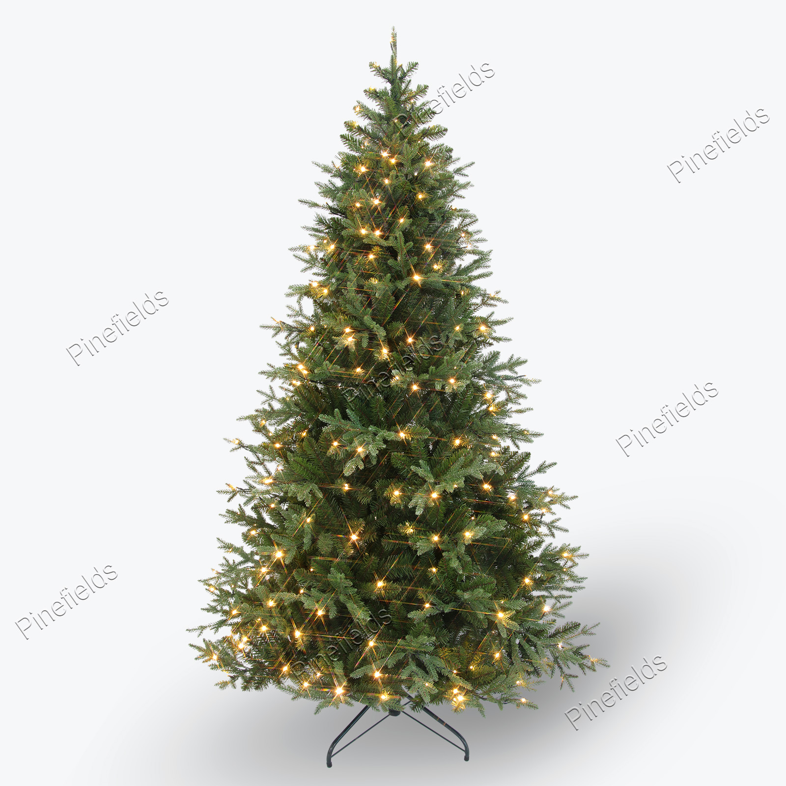 Artificial Christmas Tree, Prelit Christma Tree, 7 ft Christmas Tree With Lights, PE Mixed Tips,  Hinge,  Metal Base.#GYPE-84J2539GM(-302L)