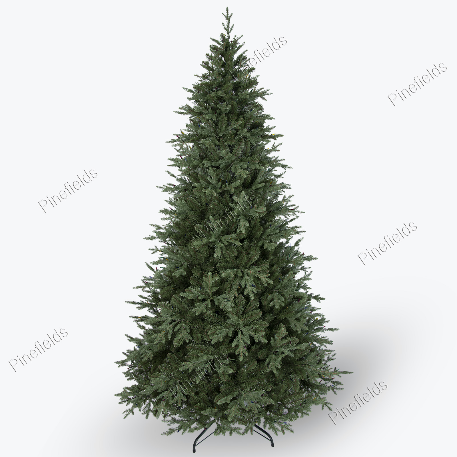 Artificial Christmas Tree, Prelit Christma Tree, 7.5 ft Christmas Tree With Lights, PE Mixed Tips,  Hinge,  Metal Base.#GYPE-90J3021GM(-500UM)