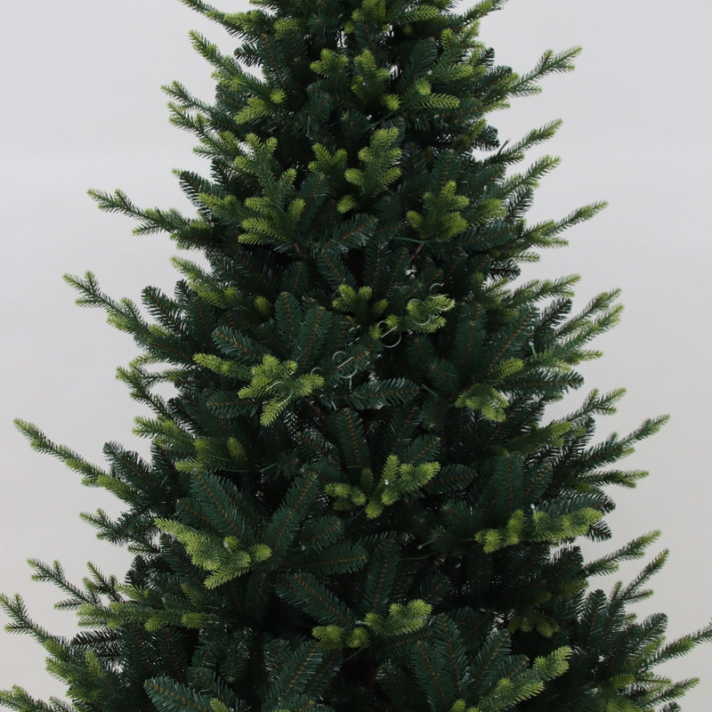 Artificial Christmas Tree, 7ft Christmas Tree, 2 tone PE Mixed Tips,  Hinge,  Metal Base.#HED-84J1978GM-300L