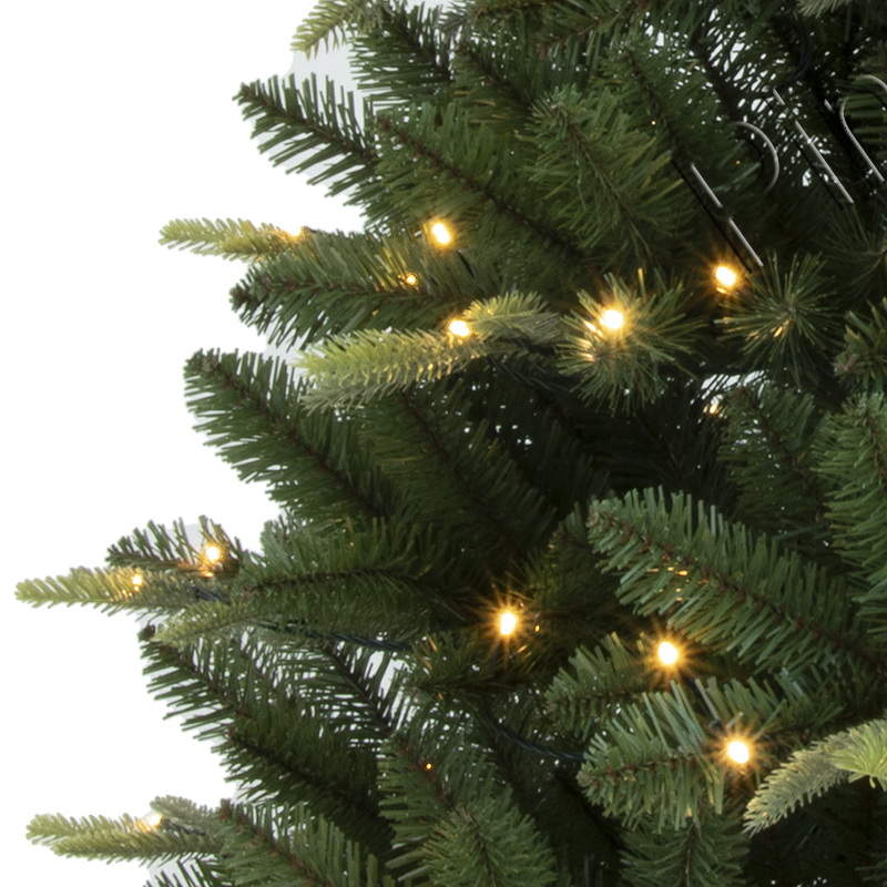 Artificial Christmas Tree, Prelit Christma Tree, 6 ft Christmas Tree With Lights, PE Mixed Tips,  Hinge,  Metal Base.#HHPE-72J950GM-230L