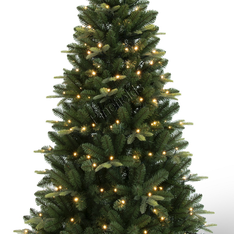 人工クリスマスツリー、プリライトクリスマスツリー、ライト付き6フィートのクリスマスツリー、PE混合チップ、ヒンジ、金属ベース。#HHPE-72J950GM-230L