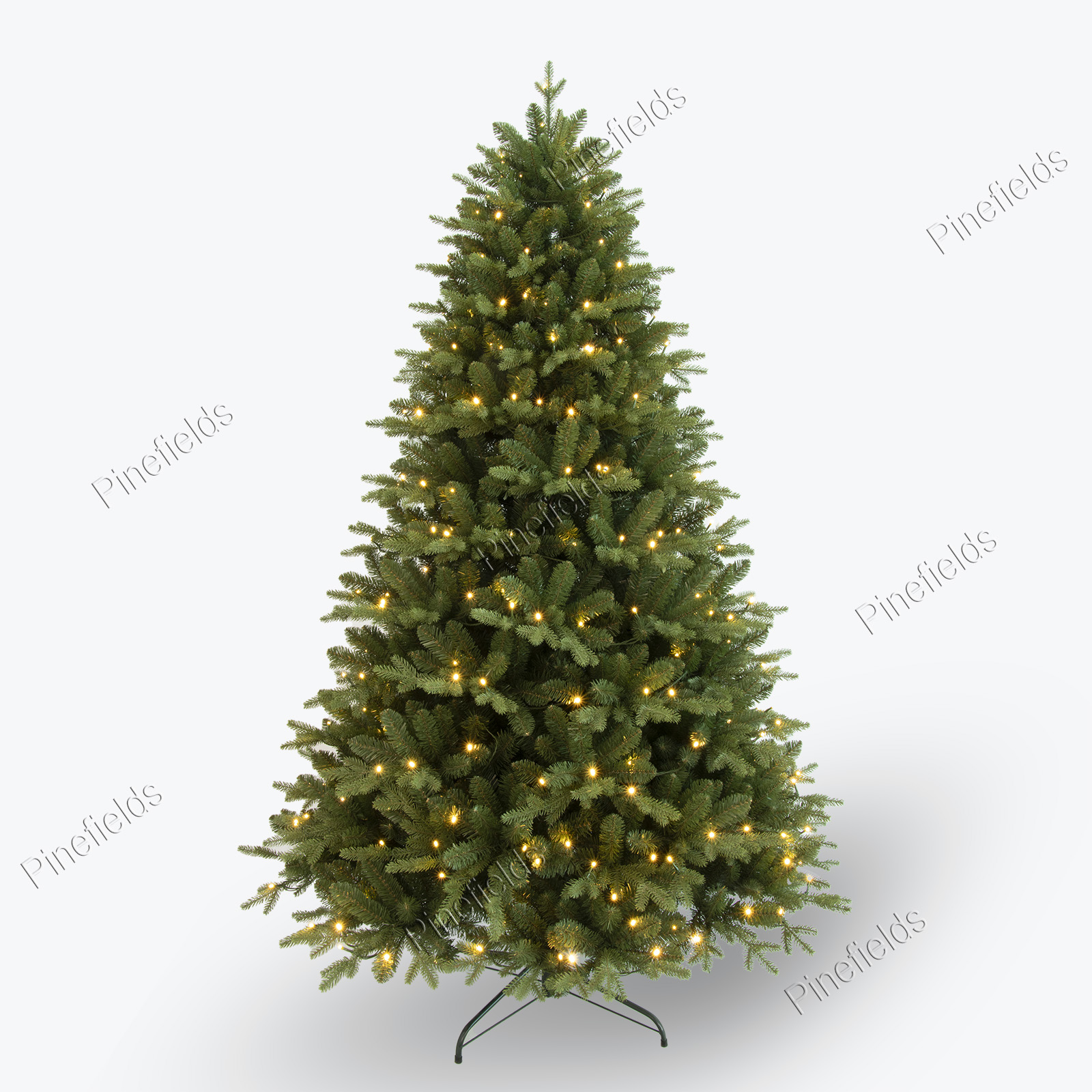 Artificial Christmas Tree, Prelit Christma Tree, 7 ft Christmas Tree With Lights, PE Mixed Tips,  Hinge,  Metal Base.#HJPE-84J2786GM(-350L)