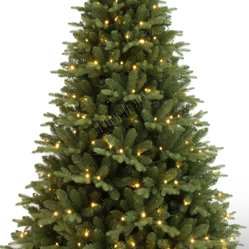 Artificial Christmas Tree, Prelit Christma Tree, 7 ft Christmas Tree With Lights, PE Mixed Tips,  Hinge,  Metal Base.#HJPE-84J2786GM(-350L)