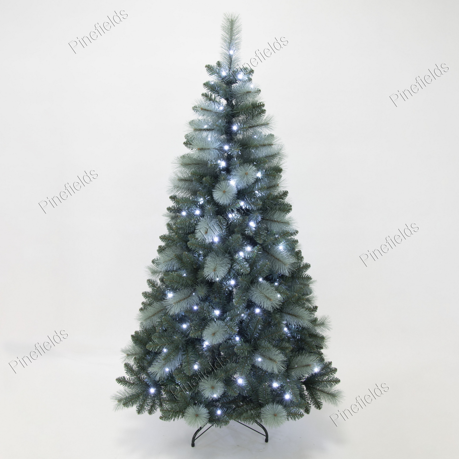 人造圣诞树，6 英尺圣诞树，针头混合，铰链，金属底座。#HSZA-72J676GM-120L
