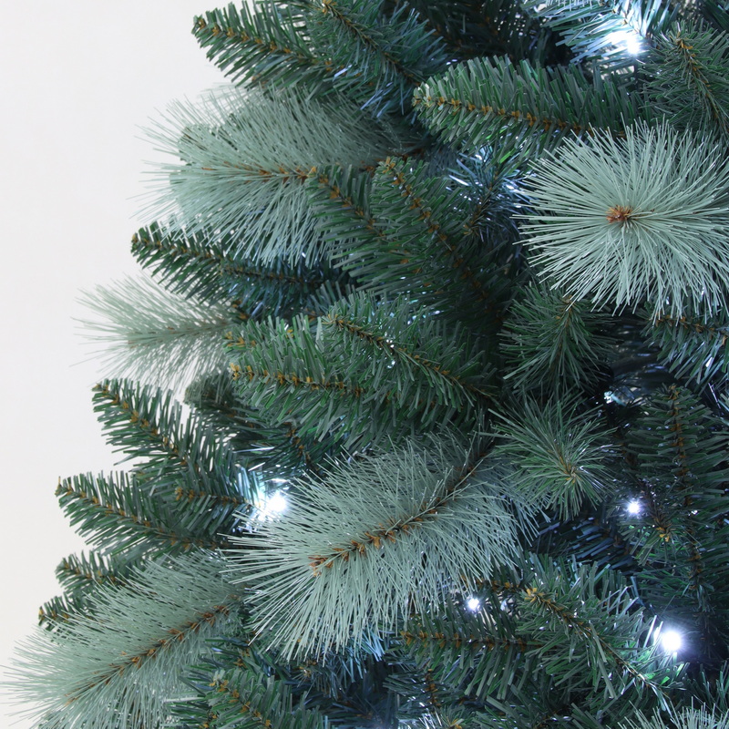 Artificial Christmas Tree, 6ft Christmas Tree, Needle Mixed Tips,  Hinge,  Metal Base.#HSZA-72J676GM-120L