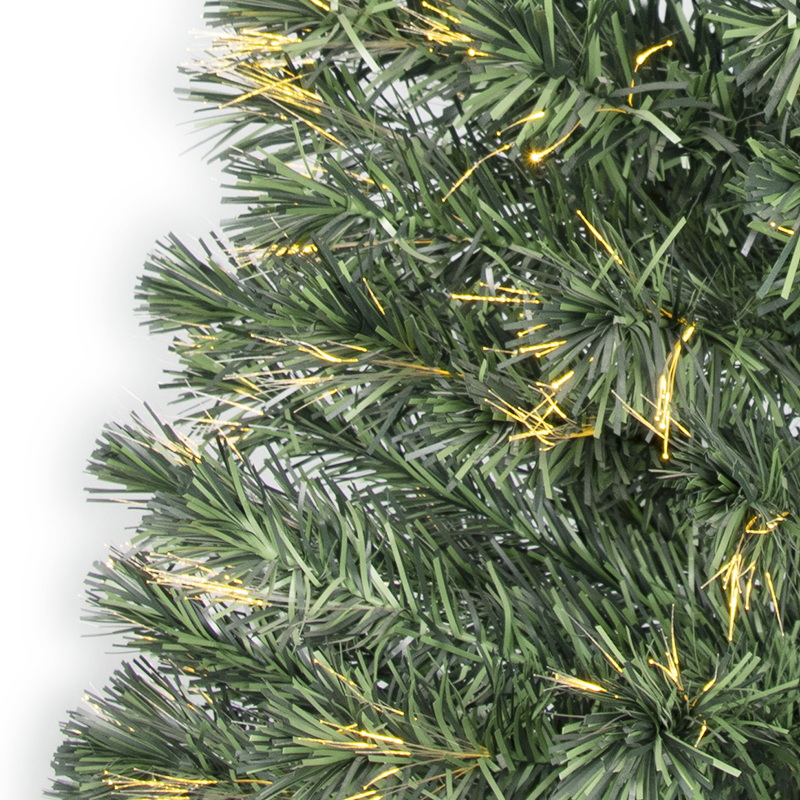 Artificial Christmas Tree, Pre-Lit Optical Fiber Tree, Prelit Christma Tree, PVC Tips,  Wrapped,  Plastic Base.#HT1996250