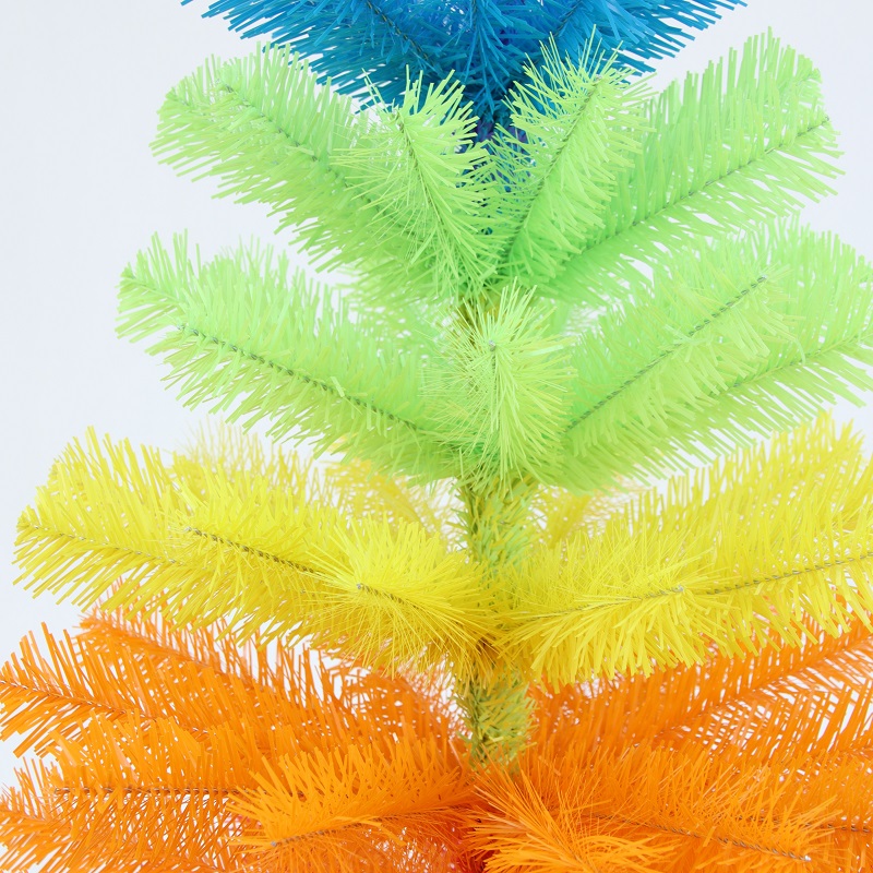 Artificial Christmas Tree, Multicolor Tree, 3 ft Christmas Tree, PVC Tips,  Wrapped,  Plastic stand.#CCPV-36B121CP-RB
