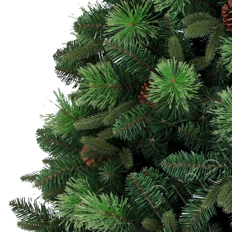 Artificial Christmas Tree, Seasonal Holiday Decoration Tree, 7 ft Christmas Tree, PE & Needle Mixed Tips,  Hinge,  Metal Base.#KPA-84J1870GM-C