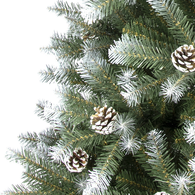 Artificial Christmas Tree, Seasonal Holiday Decoration Tree, 6 ft Christmas Tree, PVC Tips,  Hinge,  Metal Base.#LTPV-72J1033GM-CP