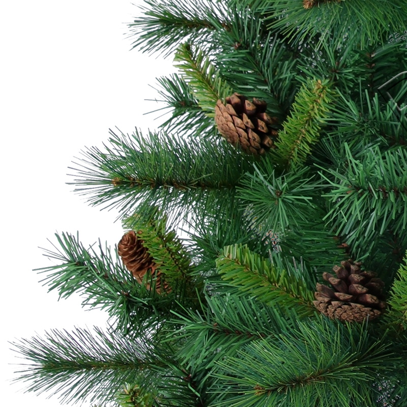 Artificial Christmas Tree, Seasonal Holiday Decoration Tree, 6 ft Christmas Tree, Needle Mixed Tips,  Hinge,  Metal Base.#MP-72J733GM-CB