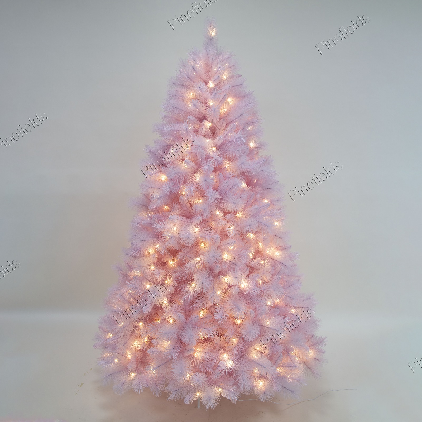 Artificial Christmas Tree, Colorful Christmas tree, 7ft Pink Christmas Tree,  Needle Mixed Tips,  Hinge,  Metal Base.#PER-84J1395WM-300L-PK