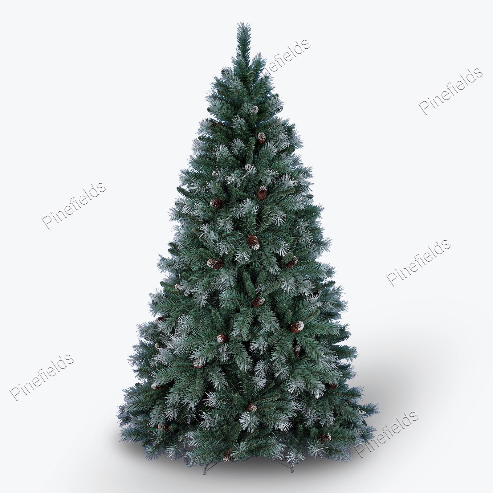 Artificial Christmas Tree, 7 ft Christmas Tree, PVC Tips,  Hinge,  Metal Base.#QBC-84J941GM-PC