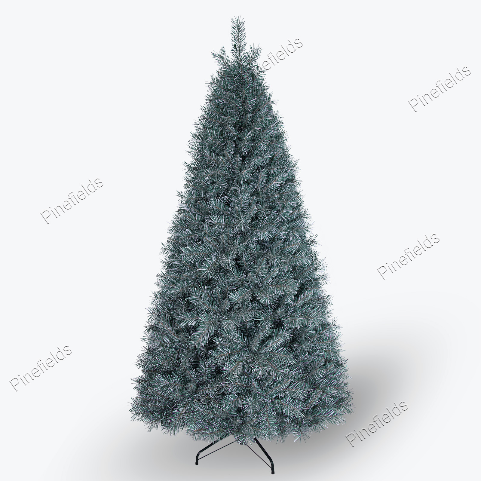 Artificial Christmas Tree, Prelit Christma Tree, 7 ft Christmas Tree With Color Changing Lights, PVC Tips,  Hinge,  Metal Base.#SP-84J932GM(-360L)