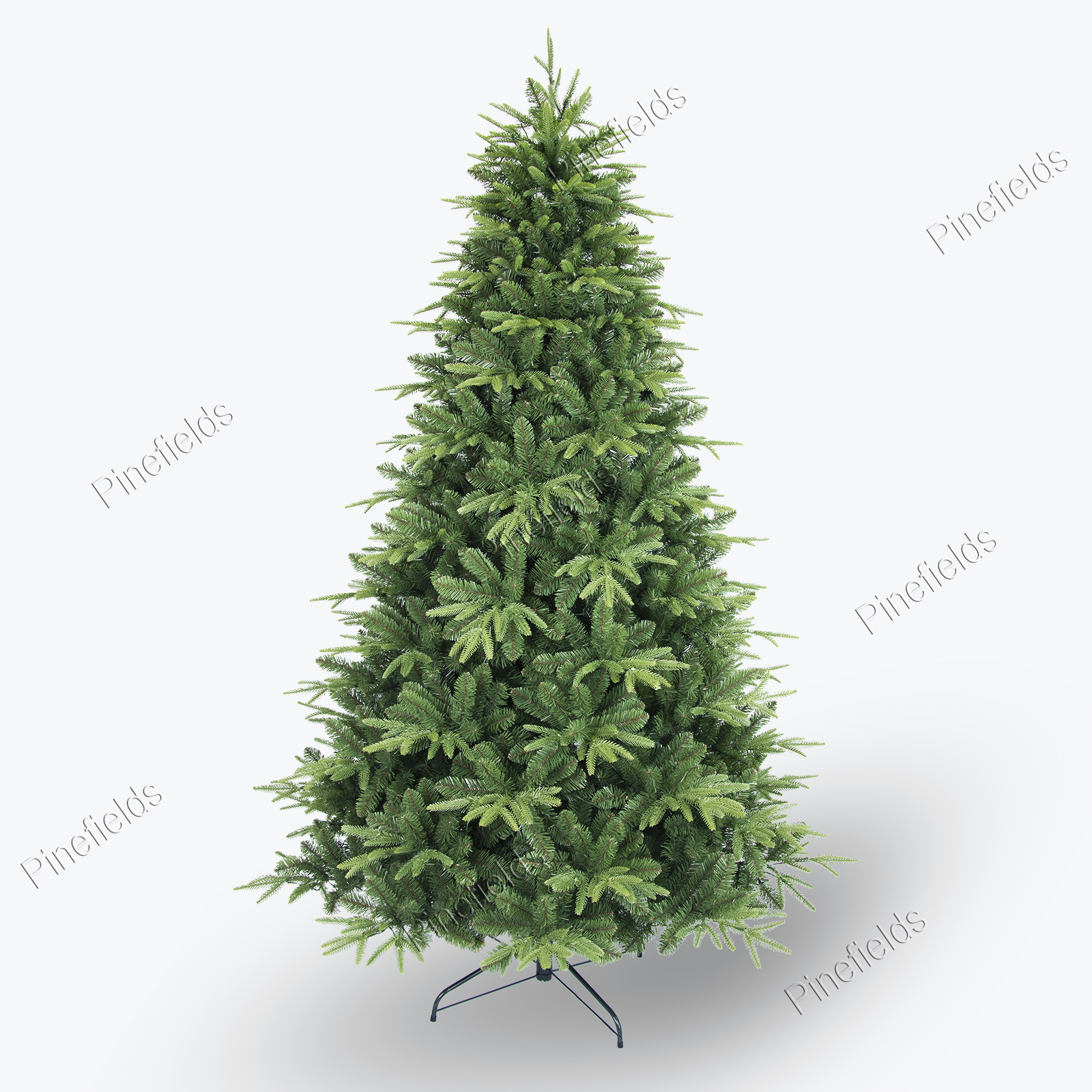 Artificial Christmas Tree, Prelit Christma Tree, 7.5 ft Christmas Tree With Lights, PE Mixed Tips,  Hinge,  Metal Base.#XEPE-90J2586GM(-550L)