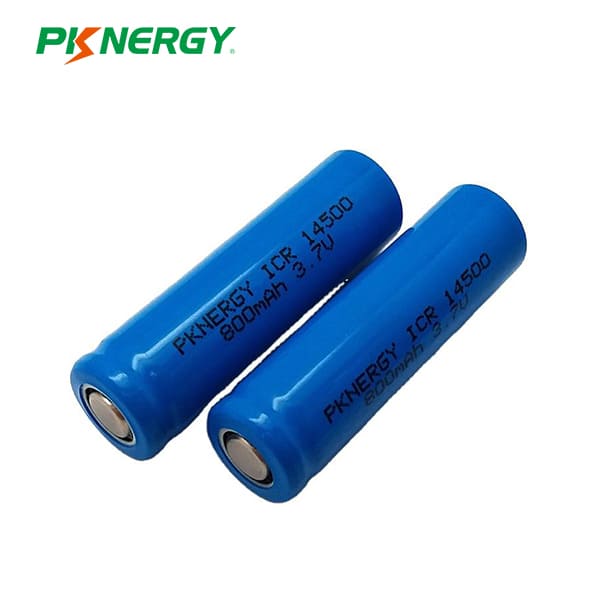 PKNERGY personalizou 14500 bloco de bateria de íon de lítio de 3,7 V 1200mAh-1400mAh