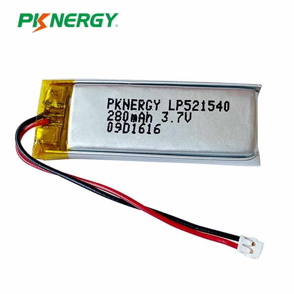 PKNERGY LP521540 280mAh 3.7V Li-Polymer ဘက်ထရီ