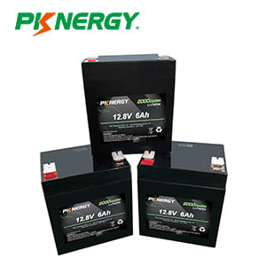 PKNERGY 12.8V 6Ah-Grade A LiFePo4 Replacing Lead Acid Battery