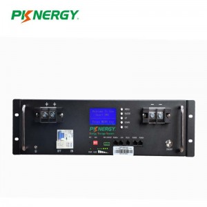 PKNERGY 3U 48V 100Ah 5Kwh bateria Lifepo4 montada em rack com tela LCD