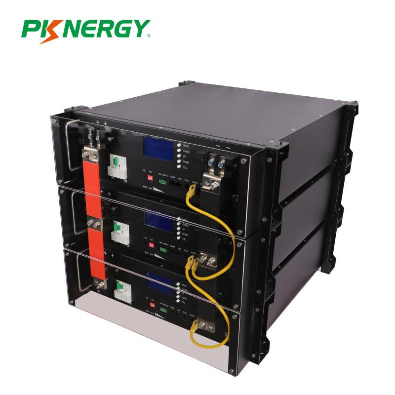 PKNERGY 3U 48V 100Ah 5Kwh rackbe szerelhető Lifepo4 akkumulátor LCD képernyővel
