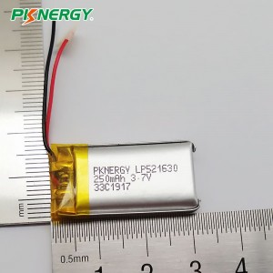 PKNERGY LP521630 250mAh 1S1P Li-Polymer ဘက်ထရီ