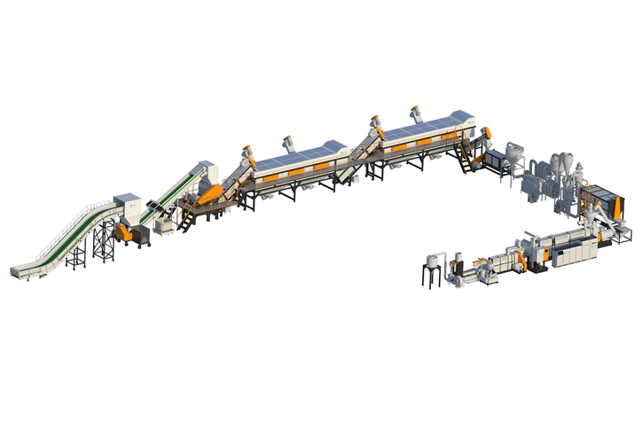 HDPE bottle washing recycling line