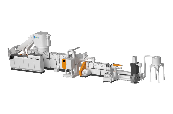 Waste Heavy Surface Printed Film Recycling Pelletizing Line