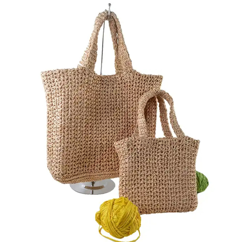 Straw Bags Summer Beach Large Tote Bag Handmade Handbag