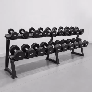 Urethane Dumbbell Rack Sets – 2 Tier Weight Stand para sa Dumbbells