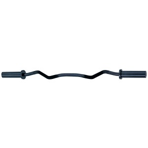 Olympic EZ Curl Bar - Barra de levantamento de pesas de 2 polgadas para exercicios de bíceps, tríceps e brazos na casa e no ximnasio