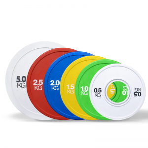 Olimpijske frakcijske plošče 1,25 LB 2,5 LB 5 LB Komplet gumiranih frakcijskih plošč za menjavo 2-palčne barvne utežne plošče za vadbo moči Hujšanje v prodaji v parih