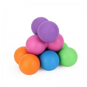 Lacrosse Massage Ball Silicone Ball for Sore Muscles, Shoulders, Neck, Back, Foot, Body, Deep Tissue, Trigger Point, Muscle Knots, Yoga and Myofascial Release