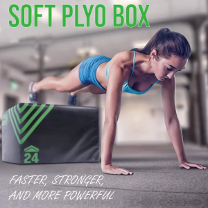 Скрынка для скачкоў з мяккага пенапласту Plyo Box 3 у 1 з пенапласту Plyo Box, трэніроўкі па скачках на платформе Plyometric Box, ММА і кандыцыянаванне