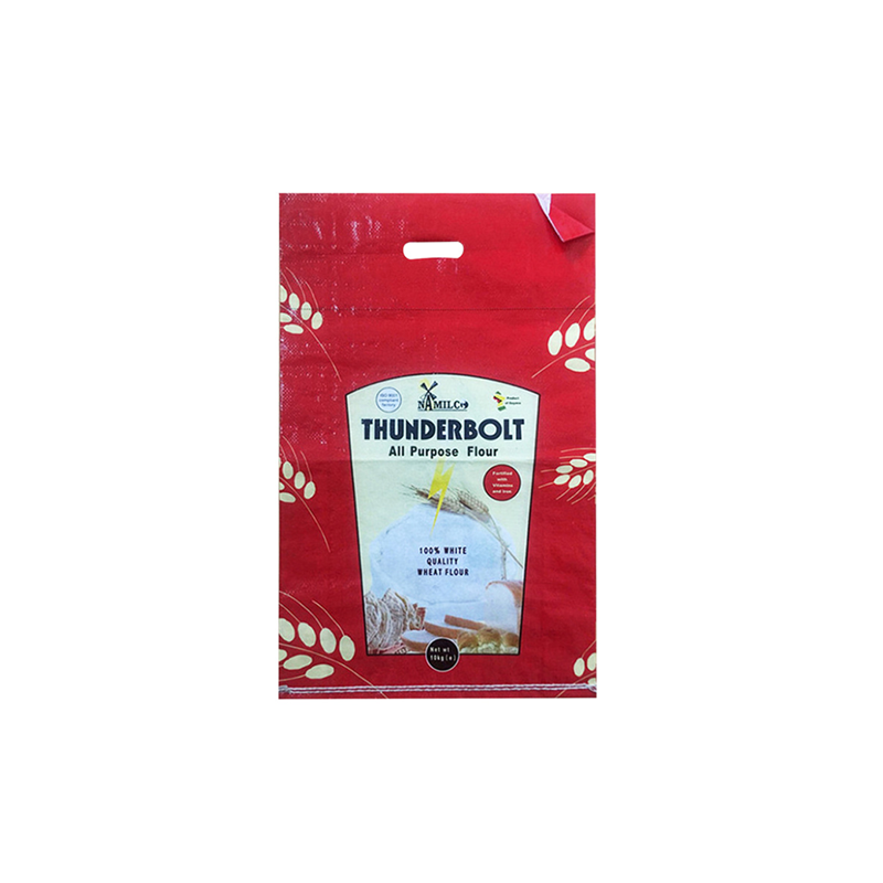 Reasonable price for Pp Square Bottom Bag - 10kg Coated PP Woven Rice Bag With Handle – Jintang