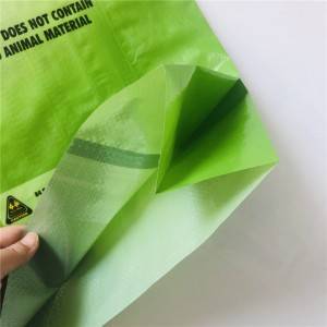 L-värvilised bopp gusset kotid 20KG integreeritud teraviljakott kergesti avatavaga