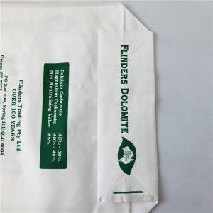 Txinako titanio dioxidoa Kraft paper balbula poltsa 20kg kalitate ikuskatzea