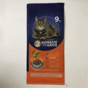 L-9KG matte film laminated cat food bag supply menyang industri pakan ternak