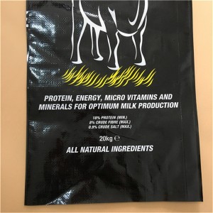 100% मूळ चीन उत्पादक प्लास्टिक BOPP लॅमिनेटेड 25kg 50kg सॅक पॉलीप्रोपीलीन विणलेली पॅकिंग बॅग हँडलसह