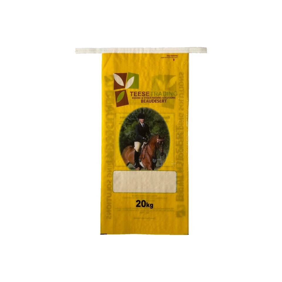 Factory supplied Pp Valve Packaging Bag - L-BOPP Laminated pp woven bag with eazy open top for horse feed animal feed – Jintang