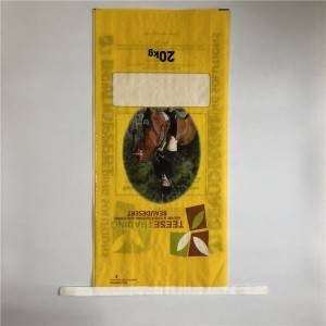 L-BOPP Laminated pp woven bag with eazy open top for horse feed animal feed
