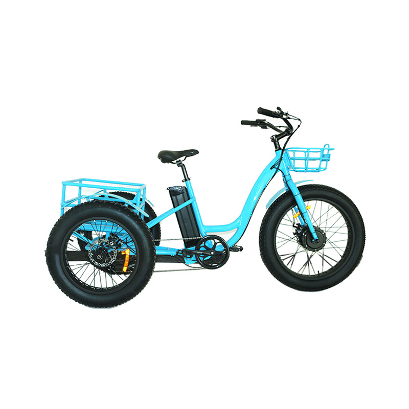 Elektryczny rower składany Trójkołowy trójkołowy trójkołowy dla dorosłych z dużymi kołami