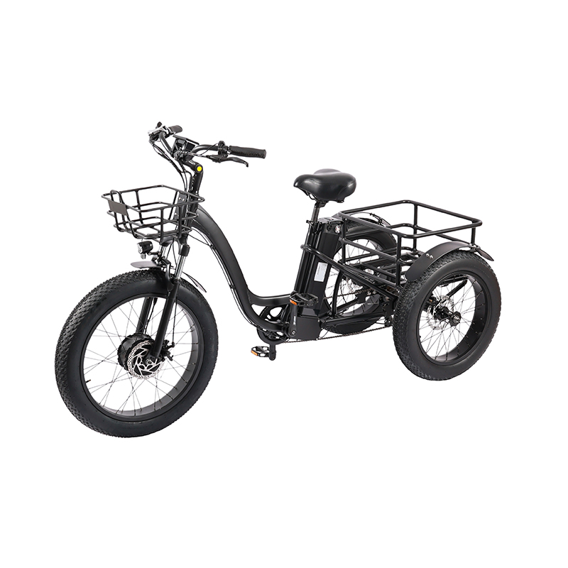 električno kolo 3-kolesni tricikel s košaro za prevoz tovora